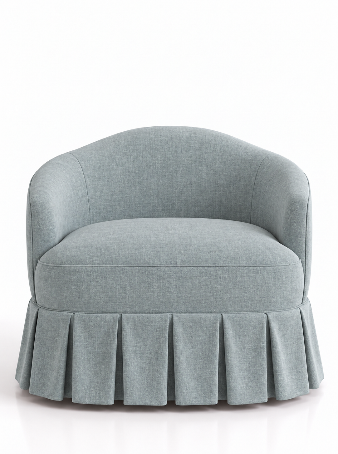 Frill Armchair in Dion Frost, front