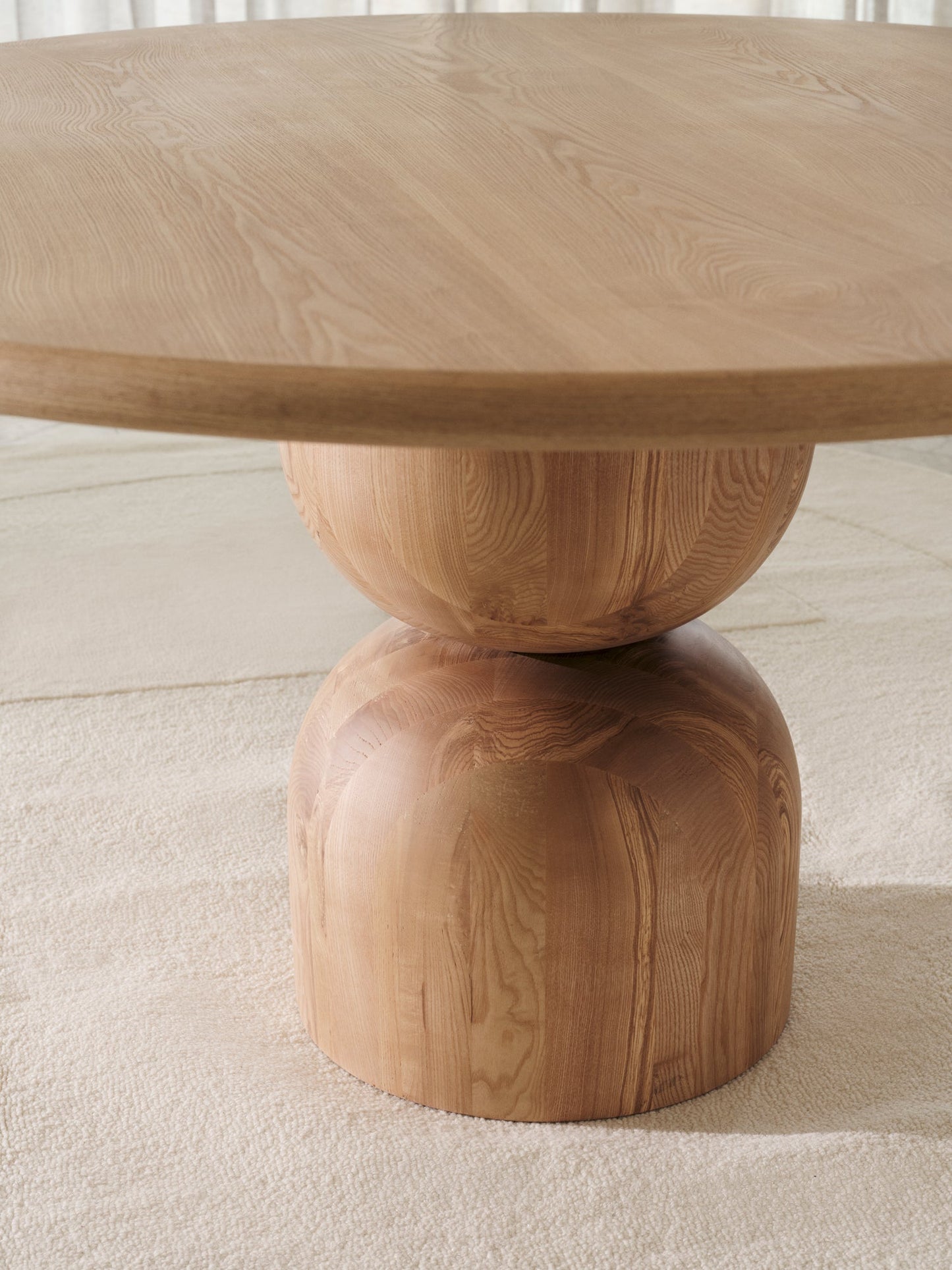 Hourglass - table top only - 190cm solid American White Oak