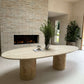 Offset Dining Table - timber