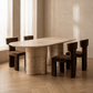 Ripple Travertine Dining Table styled in dining room | Made to order | fform Sydney