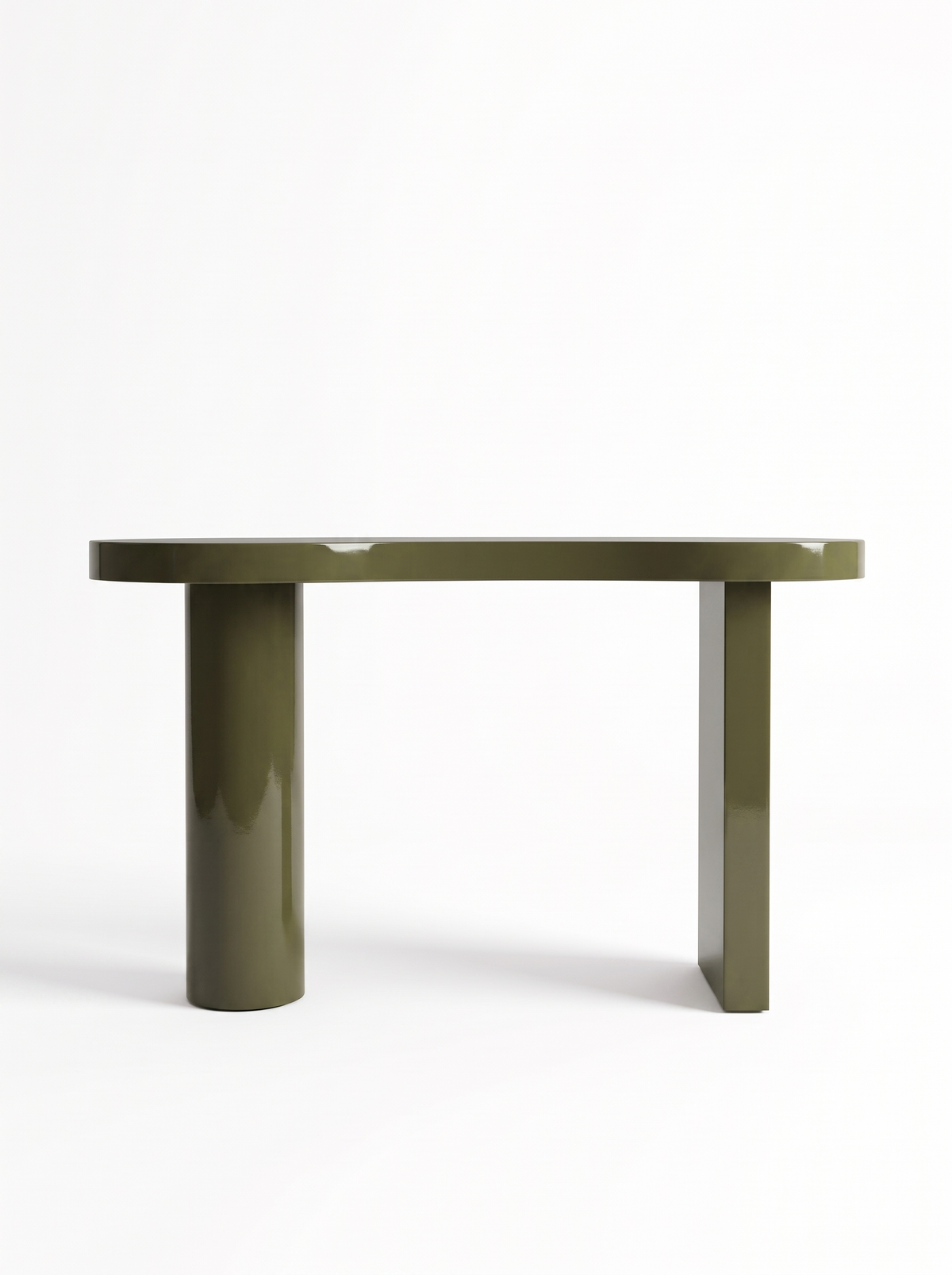 Bend Desk in 2PAC Gloss Moss