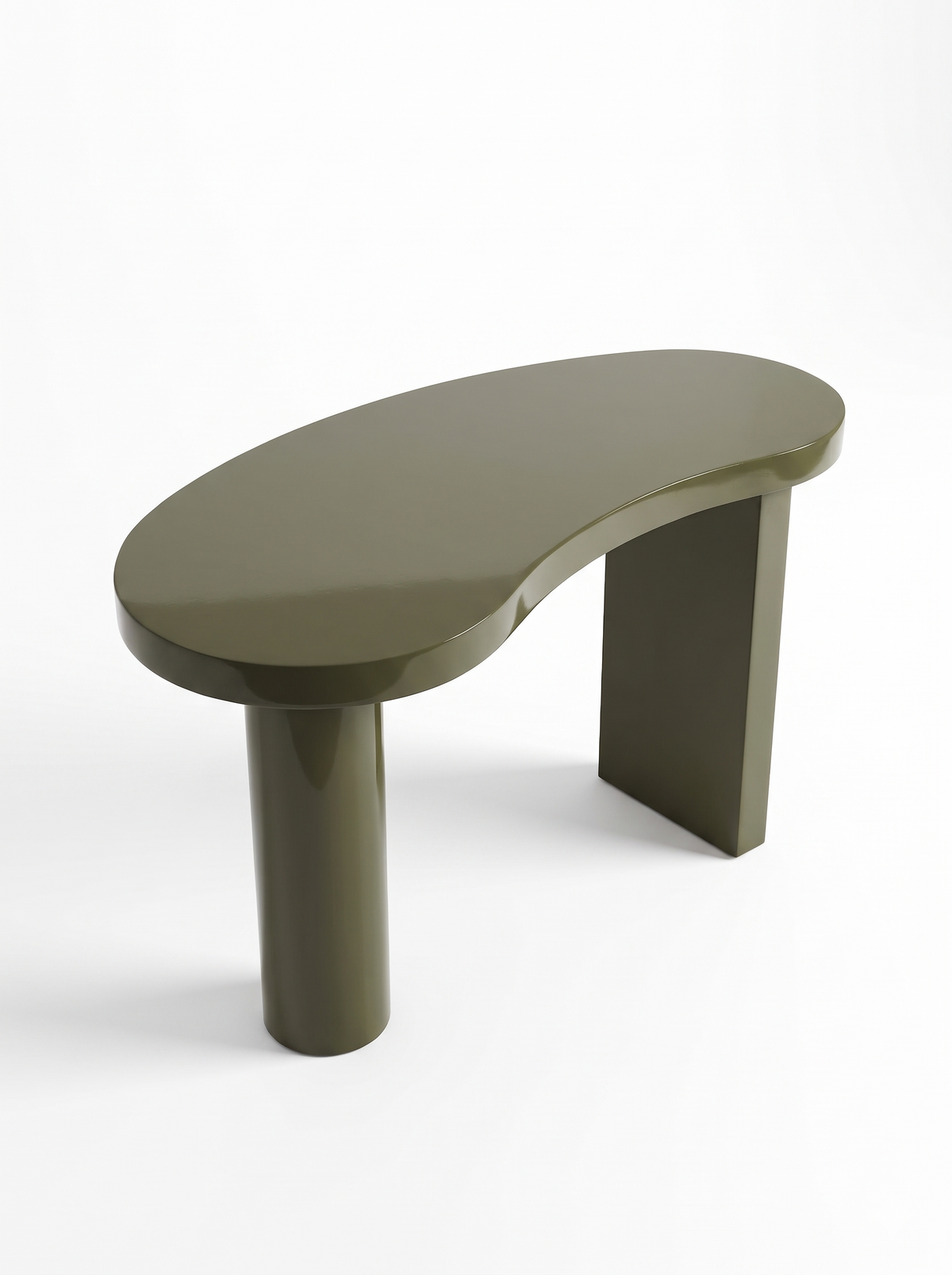 Bend Desk in 2PAC Gloss Moss, second view