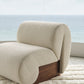 Boba armchair, light oak base, detail