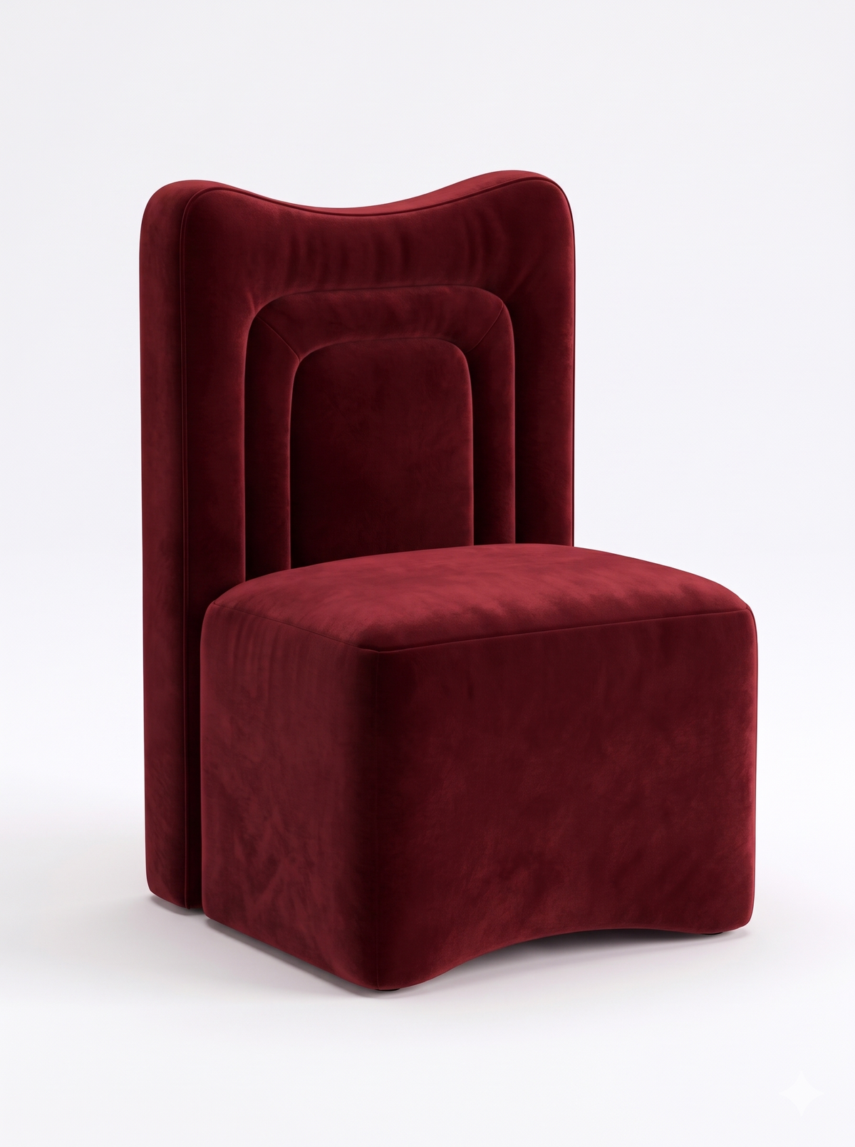 Tea Chair - Lustre Velvet Merlot