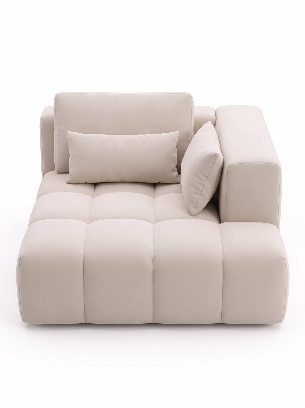 Geo Sofa, right corner chaise front view