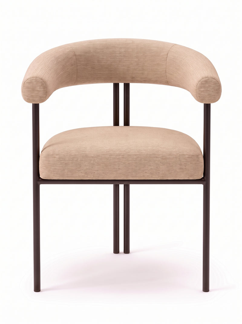 Hoop Dining Chair in Intaglio Sandstone and Bronze, second view