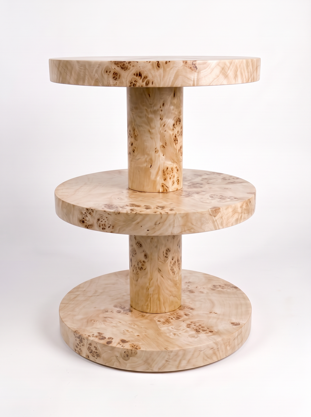 Spool Side Table front and side