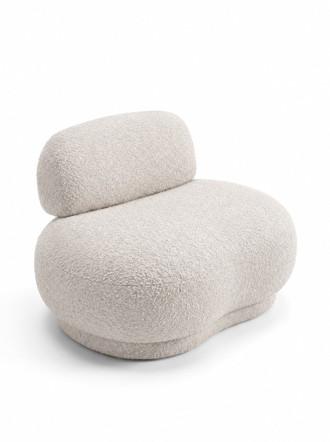 Petal Lounge Chair in Boucle Pebble