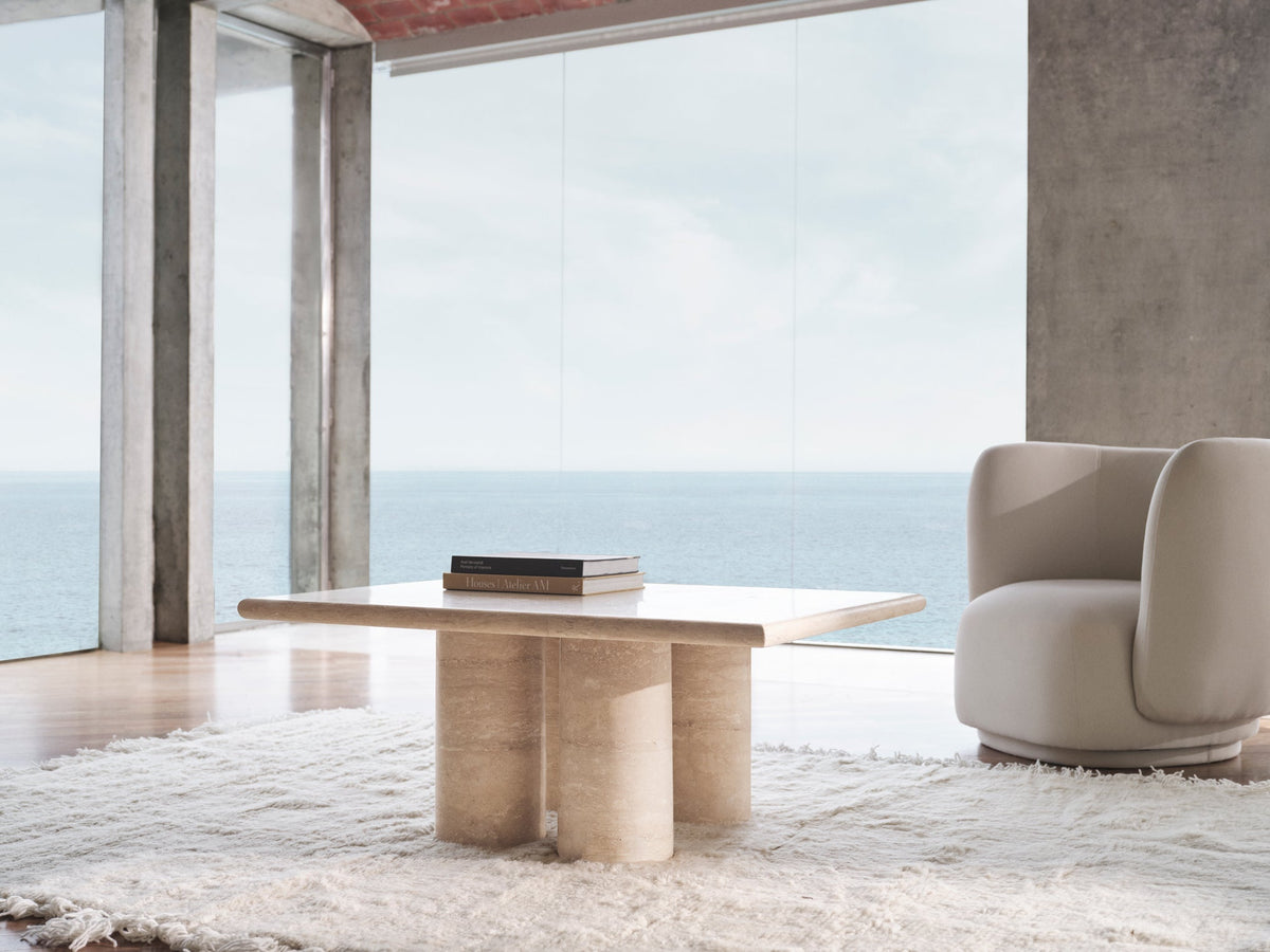 Nille coffee table in stone