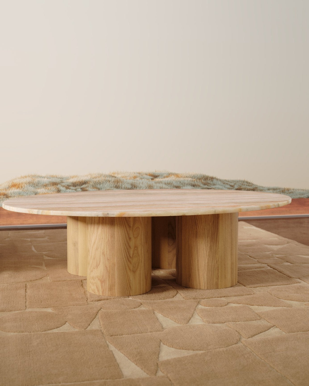 Pillar Coffee Tabletop only in rainbow onyx