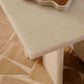 T Side Table in white onyx